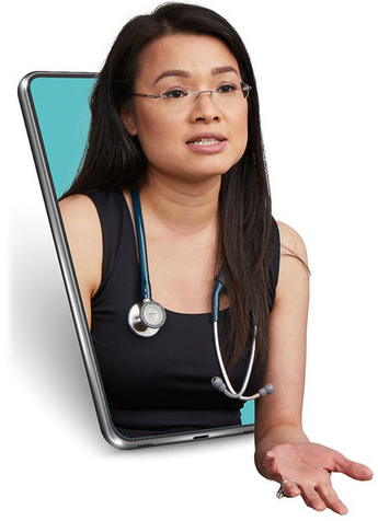 doctorcomingoutofphone